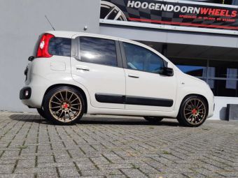 TEC SPEEDWHEELS AS2 BRONZE IN 17 INCH GEMONTEERD ONDER EEN FIAT PANDA