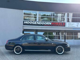 TEC SPEEDWHEELS GT EVO BLACK POLISHED LIP IN 18 INCH GEMONTEERD ONDER EEN ROVER 75