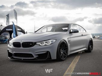 WHEELSFORCE CF-2 BRUSHED SHADOW 20 INCH BREEDSET GEMONTEERD ONDER EEN BMW M4