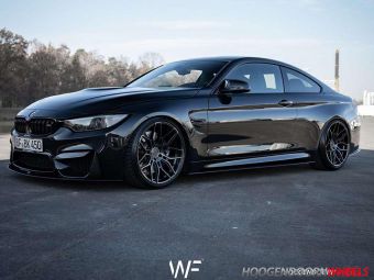 WHEELSFORCE CF-2 BRUSHED SHADOW 20 INCH BREEDSET GEMONTEERD ONDER EEN BMW M4